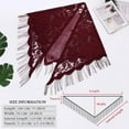 thumbnail image 4 of Dalrosia Triangle Lace Shawls and Wraps for Evening Dresses with Tassels for Evening Party Mesh Wedding Shawls, 4 of 4