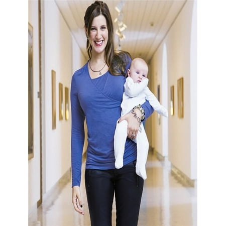 Women Mom Pregnant Nursing Baby Maternity Long Sleeved Solid Tops Blouse