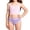 Purple, variant on Girls Solid Striped Trim Swim Briefs, Stretch Separate Swim Bottoms, Soft Anti-Exposure Pool Water Play Outfit for Girls 5-12Y