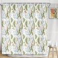 thumbnail image 5 of Green Floral Elegant Shower Curtain Boho Floral Plants Leaves Herbs Ferns Sage Green Modern Farmhosue Bathroom Decor Green Watercloor Botanical Bathroom Accessories 70X70IN, 5 of 6