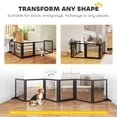 thumbnail image 4 of PawHut Wooden Freestanding Pet Gate w/ 6 Panels, 2 Support Feet, Black, 4 of 10