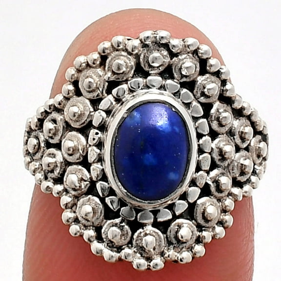 Lapis Lazuli 925 Sterling Silver Ring s.6 Jewelry R-1124 AGR1018_A_6