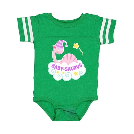 

Inktastic Baby-Saurus Cute Pink Dinosaur on a Cloud Gift Baby Boy or Baby Girl Bodysuit