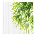 thumbnail image 3 of Ambesonne Asian Themed Shower Curtain, Leaves Greenery Print, 69"Wx75"L, White and Green, 3 of 5