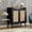 Black, variant on Farini Sideboard Buffet Cabinet Bar Cabinets with Rattan Decorated Doors(Black)