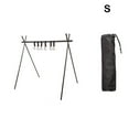 thumbnail image 4 of Étagère de Camping Rangement Vêtements Cintre Rack Outils Pliables Multifonctions Barbecue Pique-Nique Randonnée Couverts Voyage Stand Noir/S, 4 of 9
