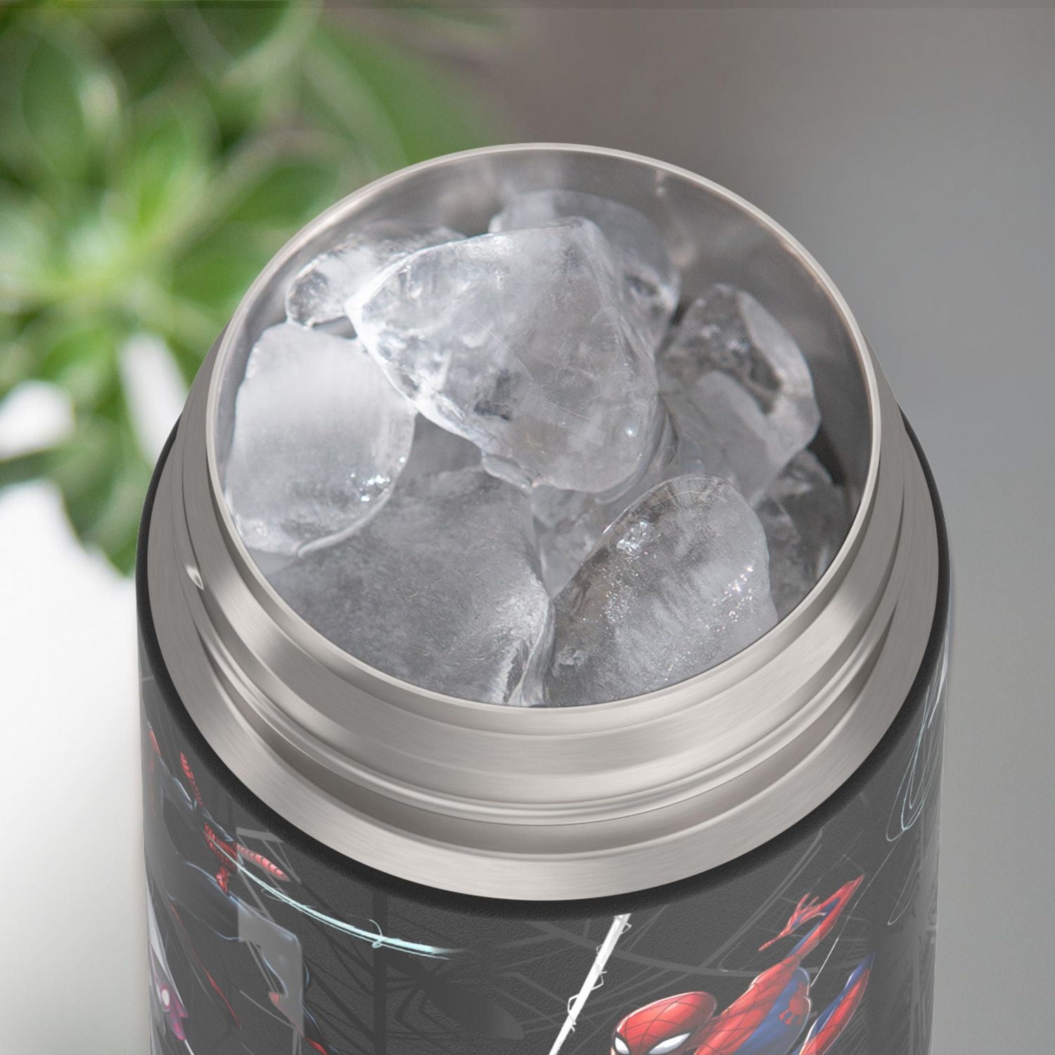 Thermos Kids Bouteille d'eau isolée sous vide en acier inoxydable avec couvercle à bec verseur, 470 ml