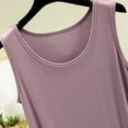 thumbnail image 4 of Htigea Basic Tank Tops for Women Sleeveless Undershirts Layering Lightweight Casual Tops Purple,L, 4 of 5