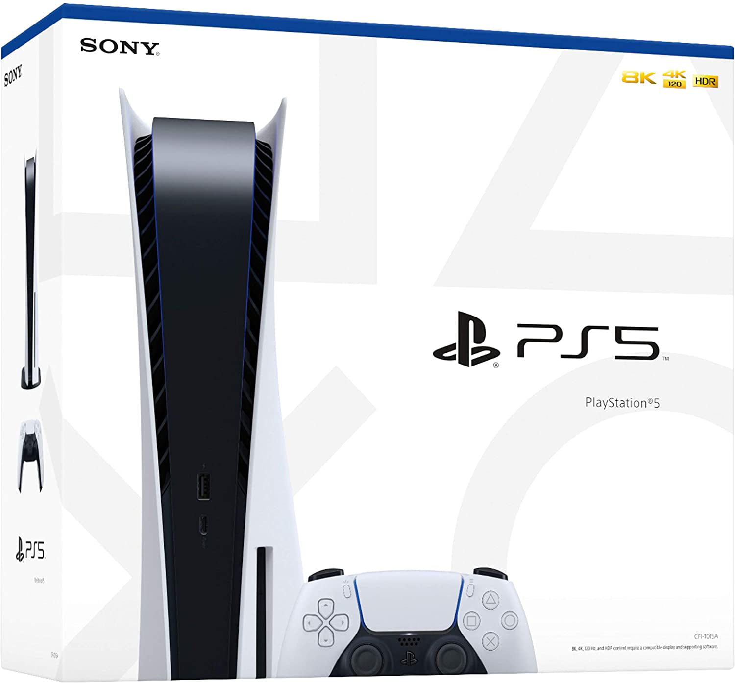 Sony PS5 Playstation 5 Console Disc Version + 1 Wireless Controller,  x86-64-AMD Ryzen Zen 8 Cores CPU, 16GB GDDR6 Memory, 800GB SSD Storage - 2K  