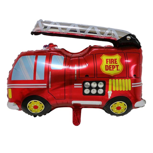 Globo de película de aluminio para transporte, camión de bomberos, camión de ingeniería, avión, decoración de fiesta de cumpleaños para niño, globo de coche