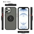 thumbnail image 6 of CoverON For Apple iPhone 13 Pro Max Phone Case, Ring Holder Kickstand Magnetic Mount Clear Hard Back Cover Rubber Bumper, Black, 6 of 9