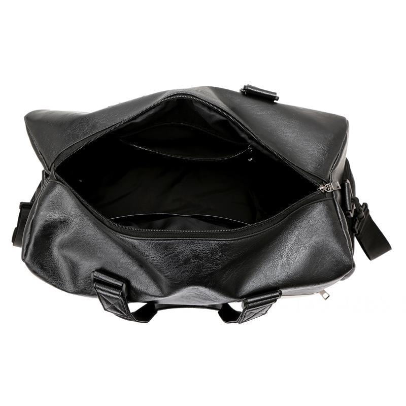 Grand Sac De Voyage Imperméable Dazbhi - Simili Cuir Noir - 52L (Neuf)
