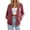 Red-AnuYalue zip up hoodie women, variant on AnuYalue Button Up Hoodies for Women Lightweight Ribbed Long Sleeve Cardigan Sweater Jacket with Pockets