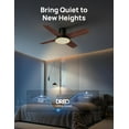 thumbnail image 4 of Dreo Ceiling Fans with Lights and Remote, 44'' Low Profile Ceiling Fan for Indoor Bedroom, 6-Level Dimmable Lighting & 5-Color Tone, 6 Speeds, Reversible DC Motor, Easy Installation, Black, 4 of 8