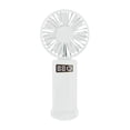 thumbnail image 4 of Mini ventilador de mano con soporte para teléfono, ventilador portátil personal de velocidad ajustable para senderismo, pesca en interiores y exterior Blanco Soledad Abanico portátil, 4 of 10
