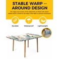 thumbnail image 2 of Sage Green Tropical Leaves Rectangle Tablecloth, Waterproof Elastic Fitted Table Covers for 5 Foot Tables, 30x60inch Decorative Tablecloths for Picnic, Camping, Indoor, Outdoor, Watercolor Botanical, 2 of 6