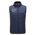 thumbnail image 4 of REORIAFEE Heat Vest Jacket Unisex with 9 Heating Zones Electric Heated Coat without Power Bank USB Rechargeable Washable Heating Jacket Activity Casual Waistcoat Blue XXXXXL, 4 of 6