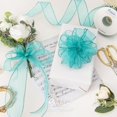 thumbnail image 2 of Cinta Decorativa Ribbli Organza Alambre Azul Aqua Claro 6,4 cm x 18 m, 2 of 4