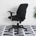 thumbnail image 3 of Elastic Slipcovers for Computer Chairs, Seat Covers for Swivel Chairs, Seat Cushion Protectors for Comfort Chairs, Office Chair Covers for Computers,Black, 3 of 10