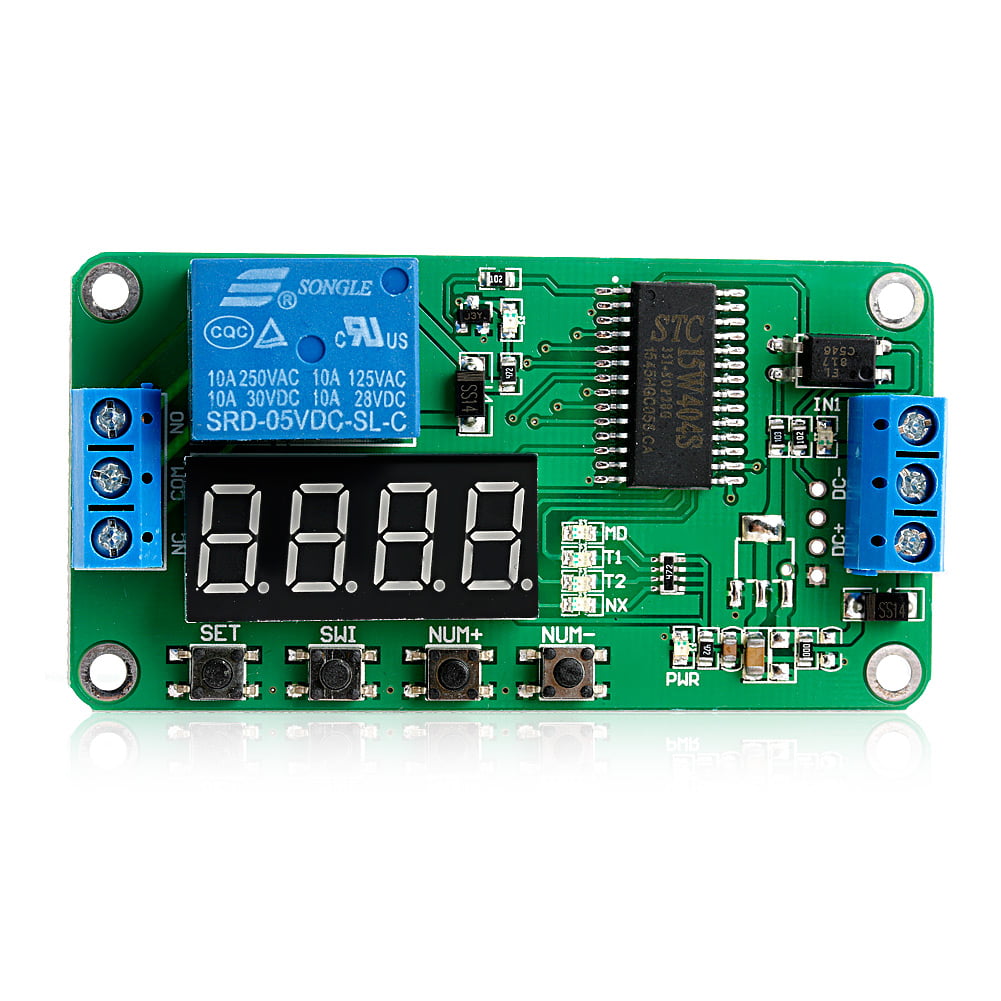 DC 5V/12V Multifunction Self-lock Relay PLC Cycle Timer Module Delay Time Switch 