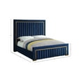thumbnail image 3 of Meridian Furniture Dolce Solid Wood and Velvet King Bed in Navy, 3 of 5
