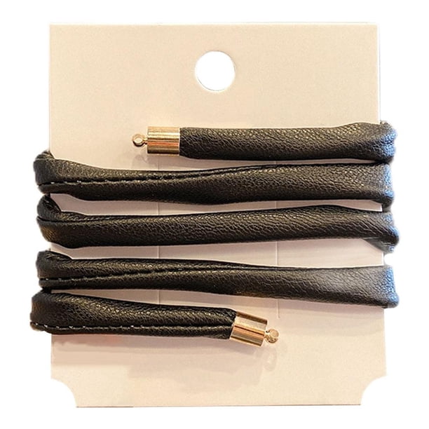 Cuerda Adulta Del Tenedor De La Cola De Caballo De La Diadema Del Estilo Coreano Simple Para El Pelo Grueso Negro Sunnimix banda de pelo de pu