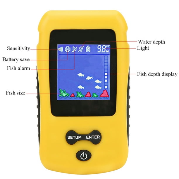 Sonar Fish Finder, Wireless Sonar Fish Finder, 0.6-40m Pool For Stream Sea  Fishing Wild Fishing TL86 