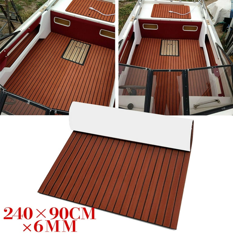 EVA foam imitation teak flooring for yacht motorhome boat floor mat 240X90cm