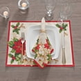 thumbnail image 3 of Elrene Home Fashions Red and White Poinsettias Placemat, Set of 4, Multi, 13" x 19", 3 of 4