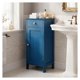 thumbnail image 2 of 2-Pack Bathroom Base Cabinet, Freestanding Single Door Storage Cabinet with Drawer and 2 Adjustable Shelves, 14" Narrow Organizer for Small Spaces, Blue,Negro, 2 of 4