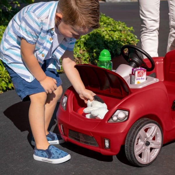 Step2 Whisper Ride II Red Toddler Ride-On Buggy with Push Handle for Ages 2-4