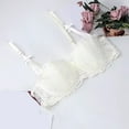 thumbnail image 6 of Huhudde Women's Balconette Bra with Push Up Effect 1 /2 Cup Lace Bra Underwired Low Cut Bra Bows Shelf Bra Bralette Lingerie, 6 of 21
