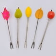 thumbnail image 4 of YAOMOBB Ensemble de Fourchettes à Gâteaux et Fruits avec Support de Rangement en Acier Inoxydable de Qualité Alimentaire en Forme de Fraise, 4 of 5