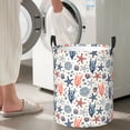 thumbnail image 6 of KLL Starfish Shell Waterproof Foldable Laundry Hamper Bucket with Handles for Storage Bin,Kids Room,Home Organizer (Small ), 6 of 7
