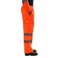 thumbnail image 2 of LoyisViDion Mens Pants Men Road Work High Visibility Overalls Casual Pocket Work Casual Trouser Pants Orange 42(XXL), 2 of 6