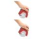 thumbnail image 2 of Injueey Picadora de rueda de pizza de acero inoxidable, rebanadora de pastel reutilizable, herramienta para cortar pan plano, cocina, panadería, rojo 2piezas Injueey CBP185437, 2 of 6
