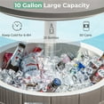 thumbnail image 5 of Gymax 10 Gallon Cooler Bar Table w/ Telescopic Tabletop 3-in-1 Coffee Table Ice Bucket, 5 of 10