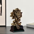 thumbnail image 3 of Decoración de escritorio del gabinete de escultura de estatuil Oro Sunnimix estatuilla de león, 3 of 8