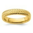 thumbnail image 2 of Auriga 925 Sterling Silver Gold-plated Herringbone Stackable Ring for Women Size- 5, 2 of 6