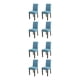 thumbnail image 4 of Injueey Funda para silla de 4 piezas para comedor - Sillas duraderas y transpirables con estilo Amplia aplicación Felpa West Lake blue lago azul del oeste 2Conjunto, 4 of 6