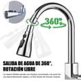 thumbnail image 4 of 2 Pcs Aireador de Grifo Cocina Giratorio a 360°, Extensor de Grifo, Grifo De Filtro De Salpicaduras Universal Con 3 Modos De Salida De Agua, FM22 FM24 G1/2 Cabezal de Repuesto con Adaptadores, 4 of 4