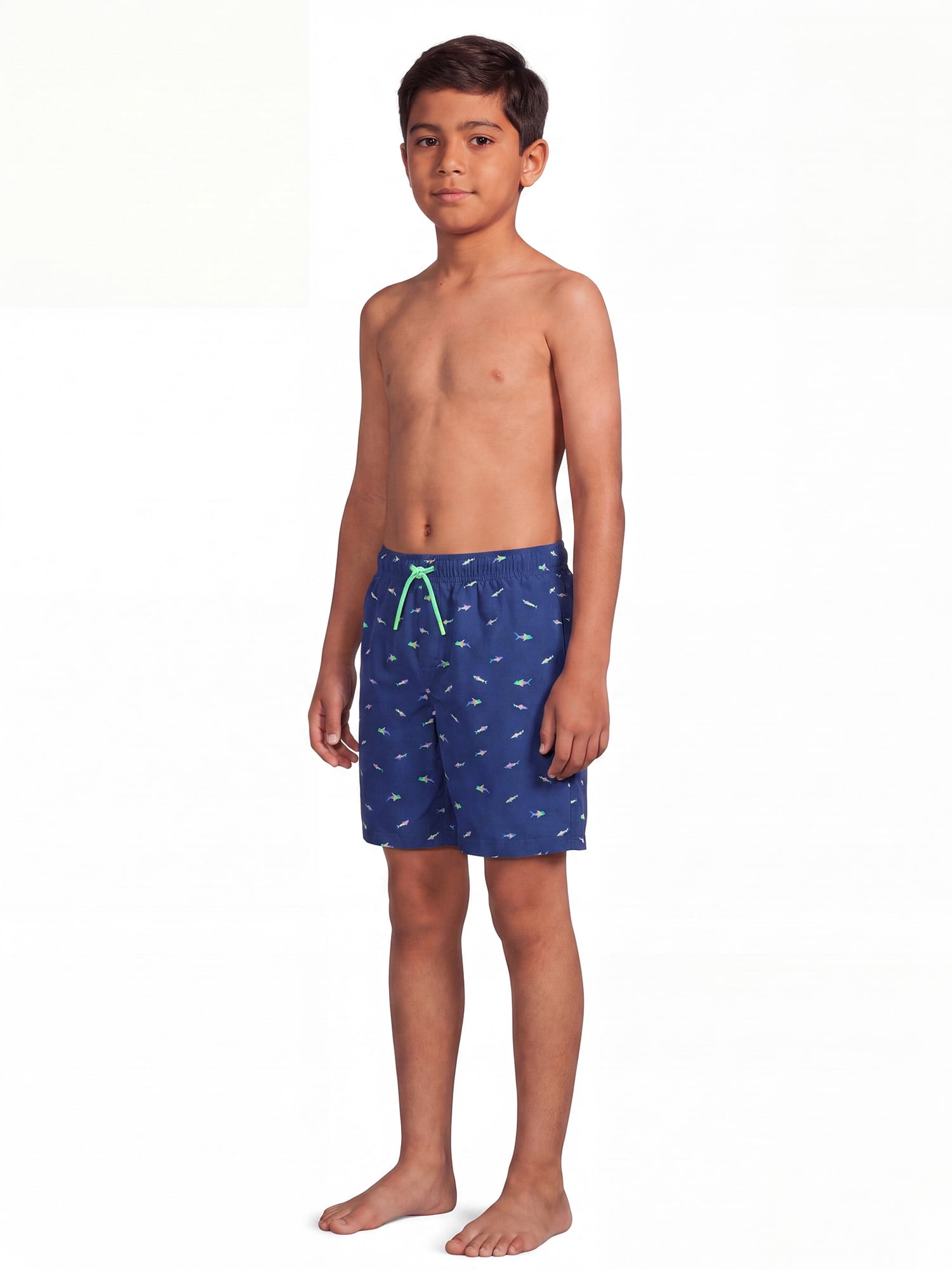 Ocean Gear Boys Print 6 inch Swim Trunk with Compression Liner , Sizes 4-18