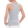 thumbnail image 4 of Sevevn Toddler Kids Boys Girls Fashion Cute Solid Color Soft Sleeveless Bottom Camisole Gray 4 Years Family Gifts, 4 of 6