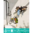 thumbnail image 4 of LEFEE Adhesive Shower Caddy Shower Organizer Shelf Build in Shampoo Holder, No Drilling Rust Proof Stainless Steel Shower Storage Rack with 11 Hooks for Hanging Shower Ball and Razor- Bronze, 4 of 7