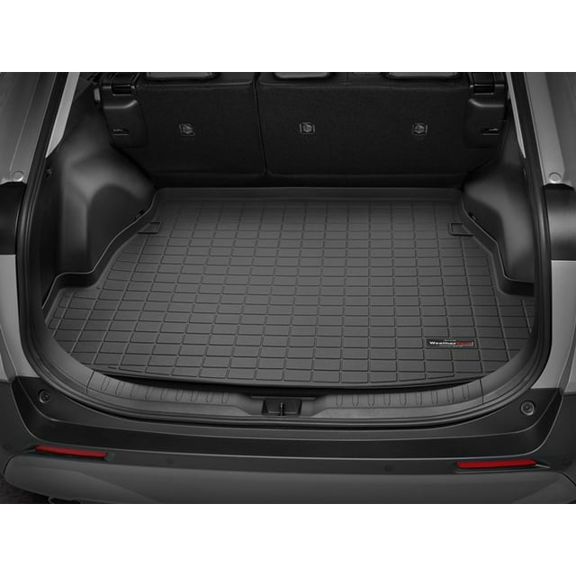 Fits 2019-2024 Toyota RAV4 Weathertech Cargo Area Liner 401246 Direct Fit; Raised Edges; Black; Thermoplastic Elastomer TPE Injection Molded Material; Non-Skid