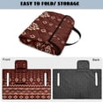 thumbnail image 5 of COEQINE Golf Cart Accessories Seat Covers with 4 Pockets, Foldable Design for Easy Carry Quilted Towel Seat Cover Easy to Install for EZGO Yamaha Club Cars, Burgundy Boho American Tribal Geometric, 5 of 8
