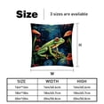 thumbnail image 5 of Frog Covers - Set of 2 Throw Pillow Covers with Unique Patterns for Living Room Decor - Available in 16x16, 18x18, and 20x20 Inches Throw Pillows for All Occasions, 5 of 6