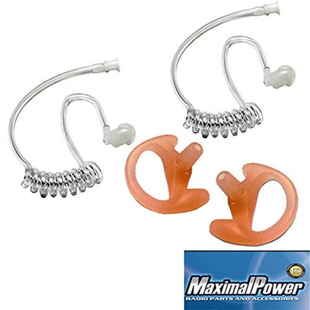 _LEFT & RIGHT_ _ Medium Replacement Earmold Earbud Plus _PACK of 2_ Twist On Acoustic Tube for 2_Way Radio Head