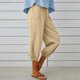 thumbnail image 5 of WILLBEST Pantalones Casuales para Mujer, Pantalones Harén Holgados de Cintura Alta Elástica con Bolsillos, Pantalones Casuales Recortados para Un Estilo y Comodidad Sin Esfuerzo. XXXL, 5 of 7