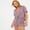 Purple, variant on Michellecmm Women Summer Pajama Set Solid Color Short Sleeves Shirt and Shorts